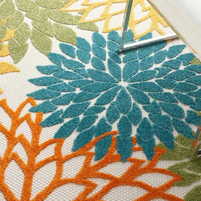 Aloha ALH05 Turquoise/Multi Area Rug