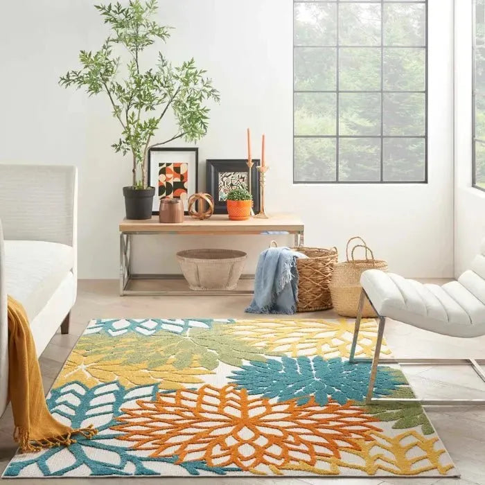 Aloha ALH05 Turquoise/Multi Area Rug