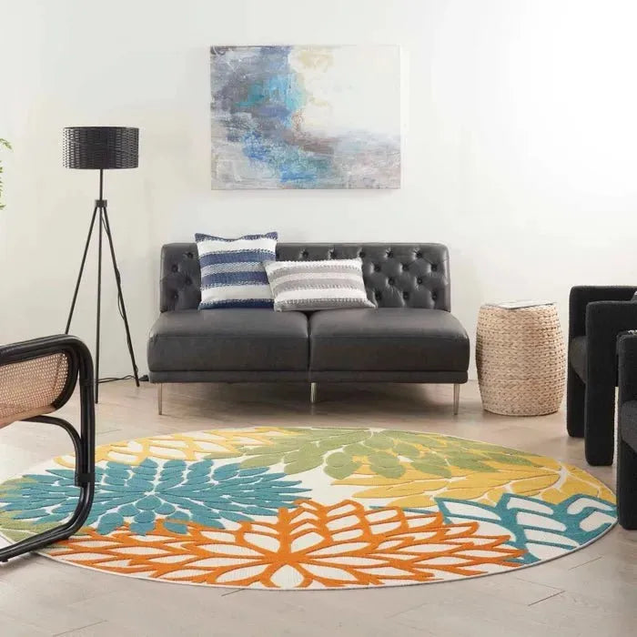 Aloha ALH05 Turquoise/Multi Area Rug