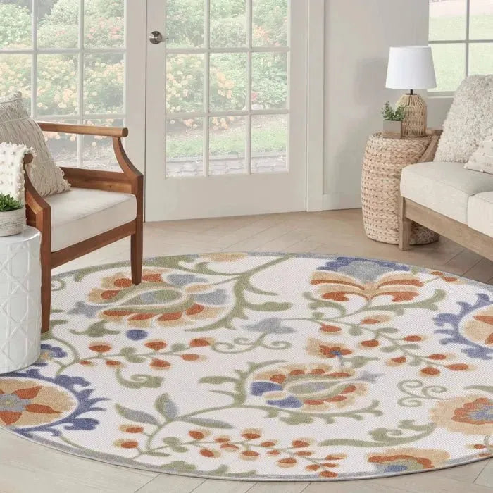 Aloha ALH17 Ivory/Blue Area Rug