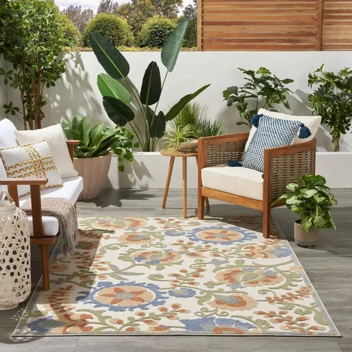 Aloha ALH17 Ivory/Blue Area Rug