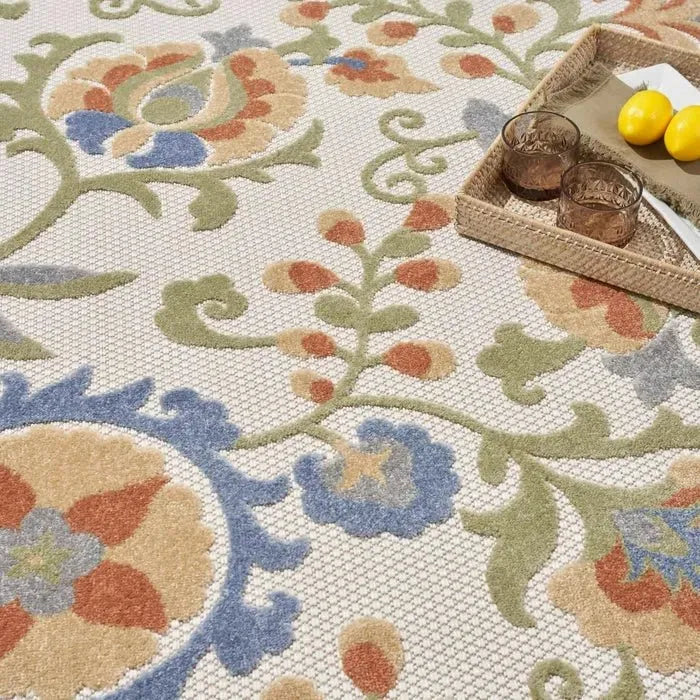 Aloha ALH17 Ivory/Blue Area Rug