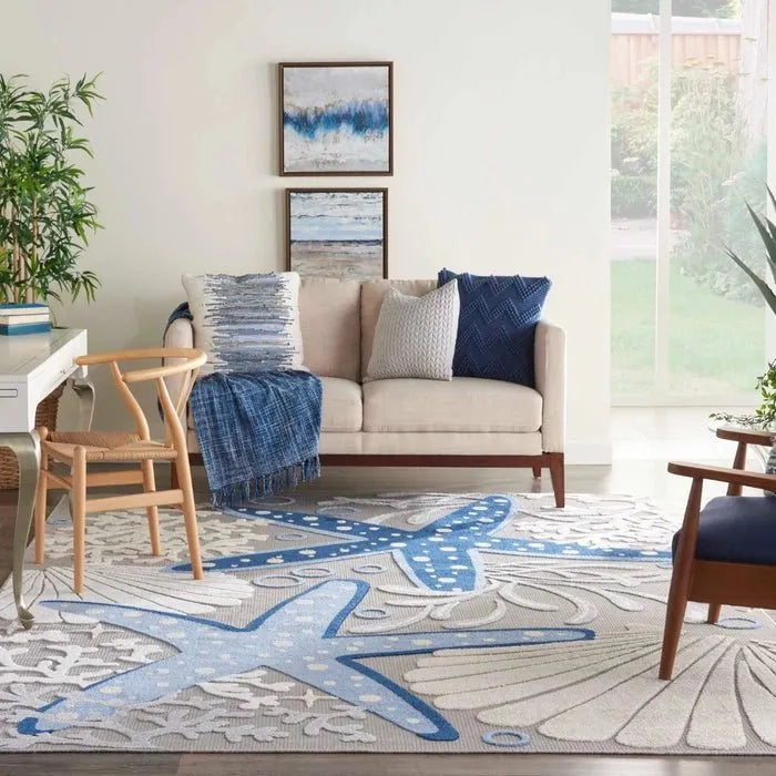 Aloha ALH24 Blue/Grey Area Rug