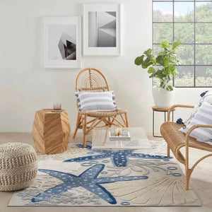 Aloha ALH24 Blue/Grey Area Rug