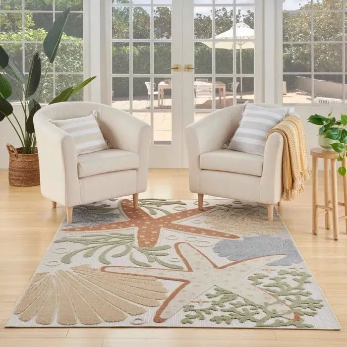 Aloha ALH24 Ivory/Multi Area Rug
