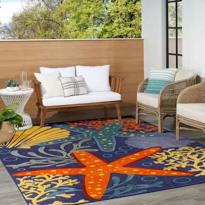 Aloha ALH24 Navy/Multi Area Rug