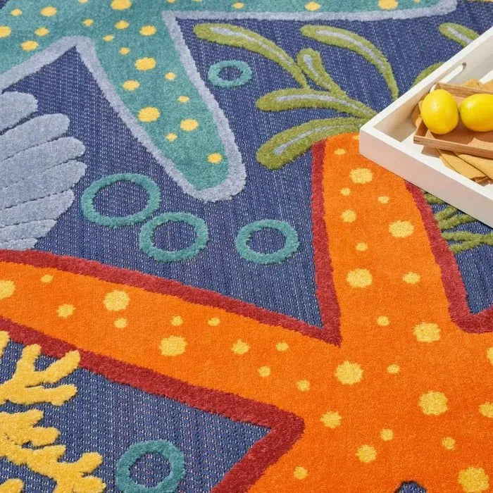 Aloha ALH24 Navy/Multi Area Rug