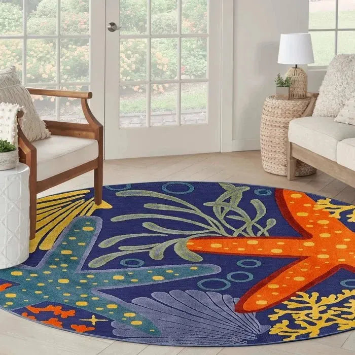 Aloha ALH24 Navy/Multi Area Rug