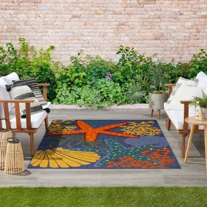 Aloha ALH24 Navy/Multi Area Rug