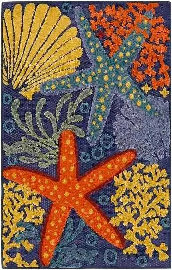 Aloha ALH24 Navy/Multi Area Rug