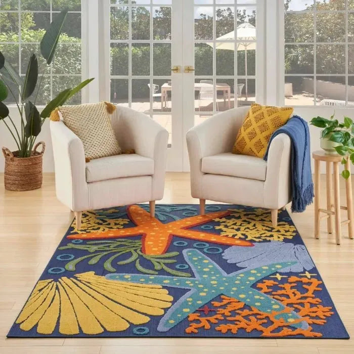 Aloha ALH24 Navy/Multi Area Rug