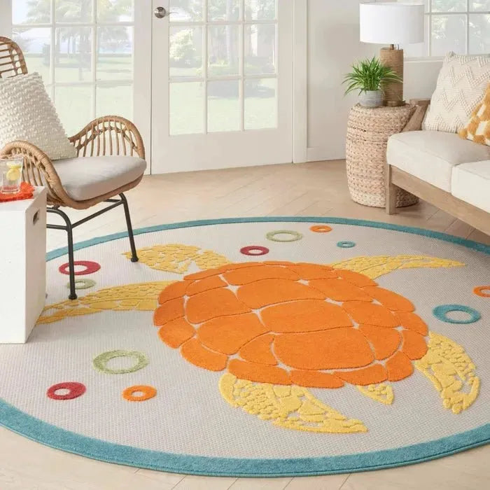 Aloha ALH27 Teal/Multi Area Rug