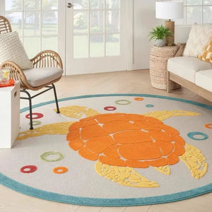 Aloha ALH27 Teal/Multi Area Rug