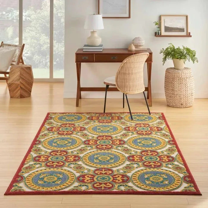 Aloha ALH30 Red/Multi Area Rug