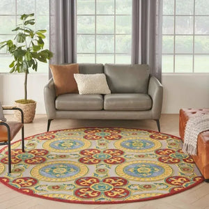 Aloha ALH30 Red/Multi Area Rug