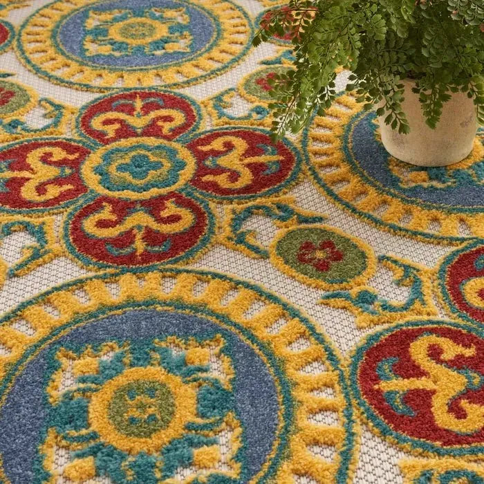 Aloha ALH30 Red/Multi Area Rug