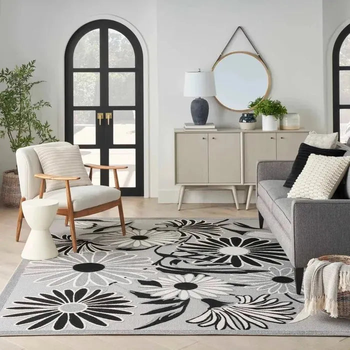 Aloha ALH33 Black/White Area Rug