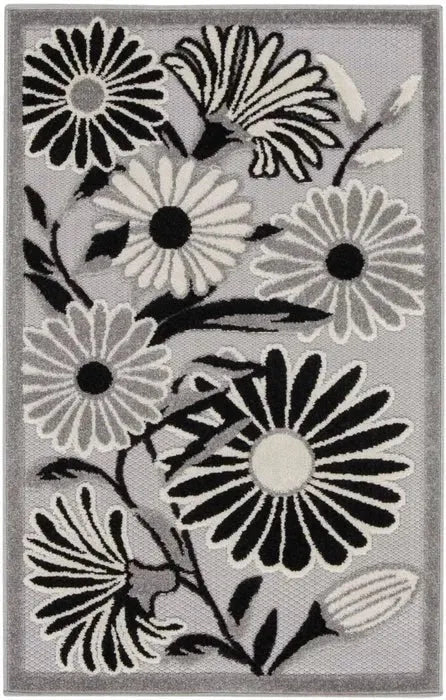Aloha ALH33 Black/White Area Rug