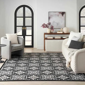 Aloha ALH34 Black/White Area Rug
