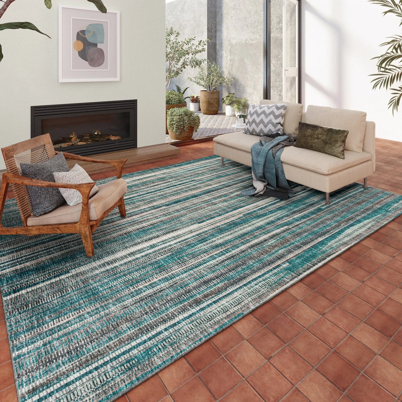Amador AA1 Teal Rug