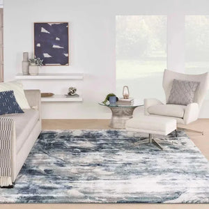 American Manor (KI100) AMR03 Blue/Ivory Rug