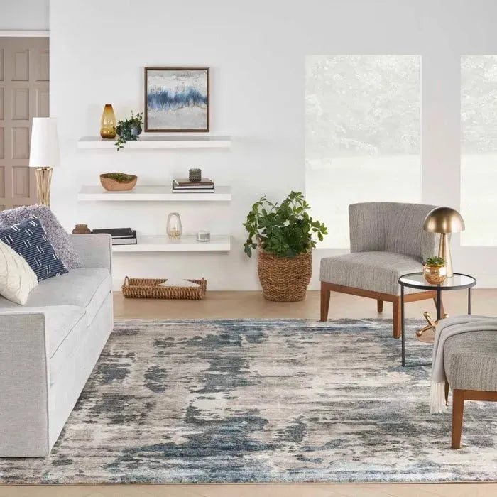 American Manor (KI100) AMR04 Ivory/Blue Rug