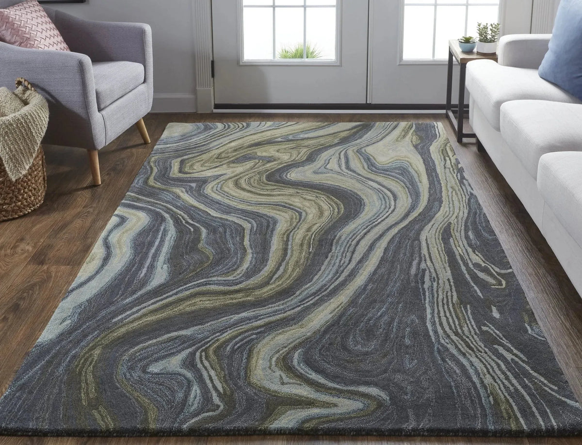 Amira 8631F Green/Gray Rug