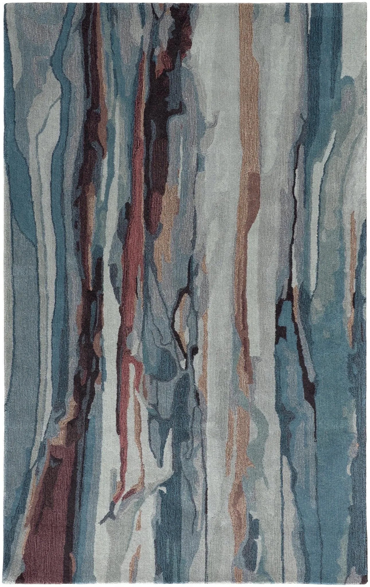 Amira 8634F Teal/Red Rug