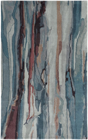 Amira 8634F Teal/Red Rug