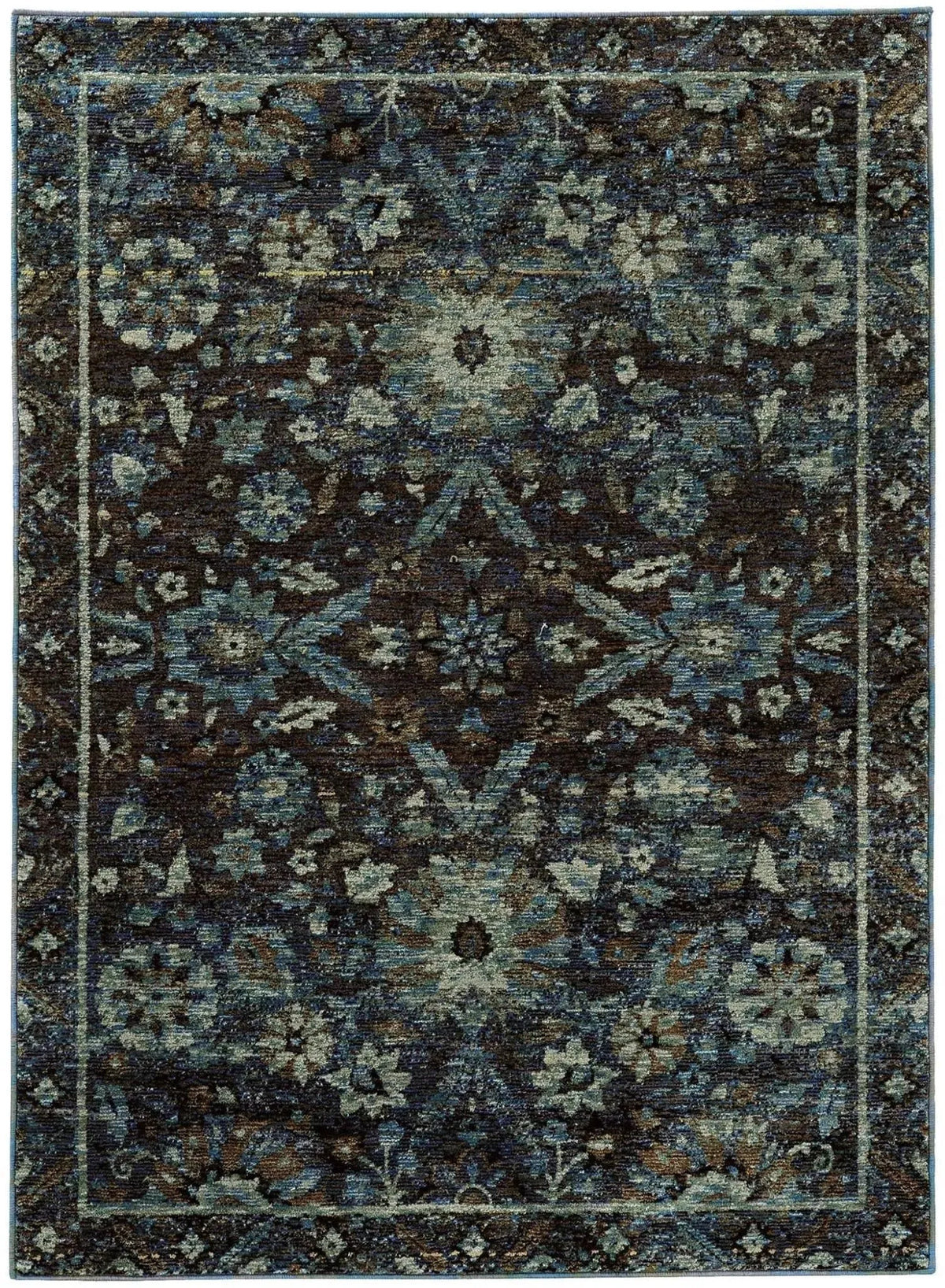 Andorra 7124A Navy/ Blue Rug