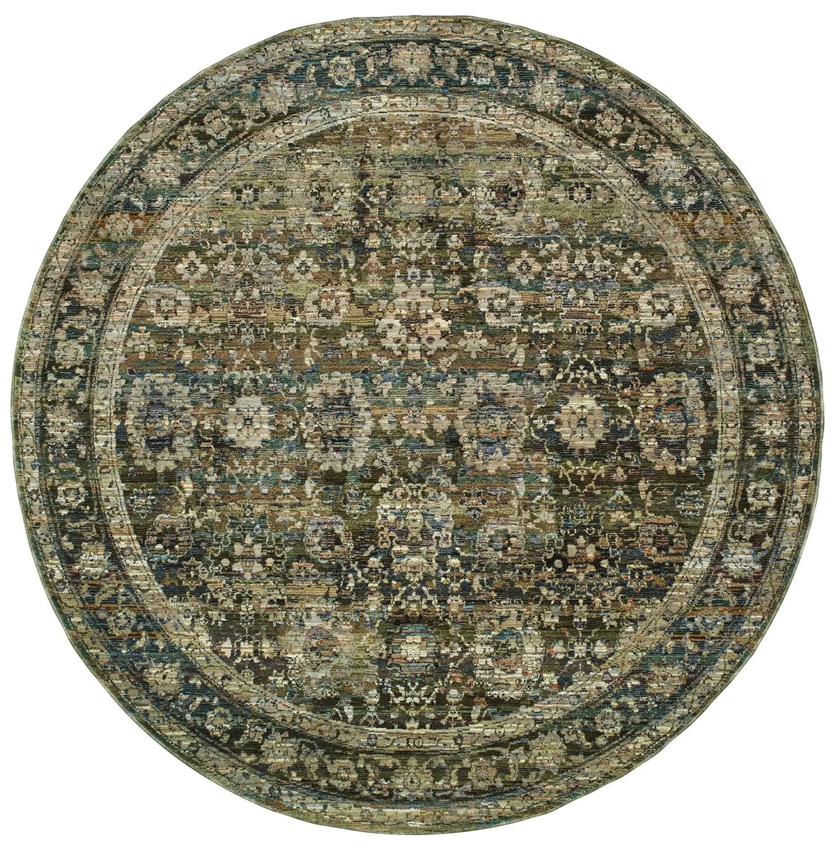 Andorra 7125C Green/ Brown Rug