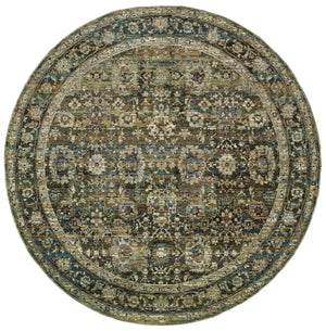 Andorra 7125C Green/ Brown Rug