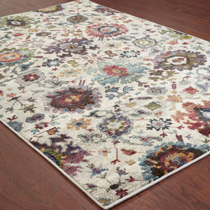Andorra 7129A Stone/ Multi Rug