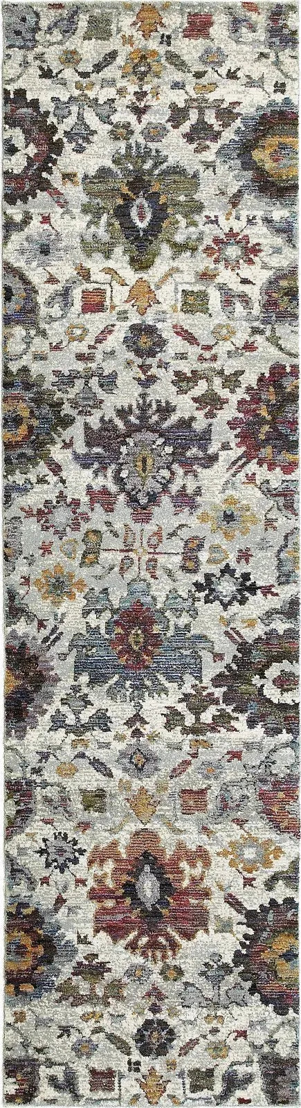 Andorra 7129A Stone/ Multi Rug