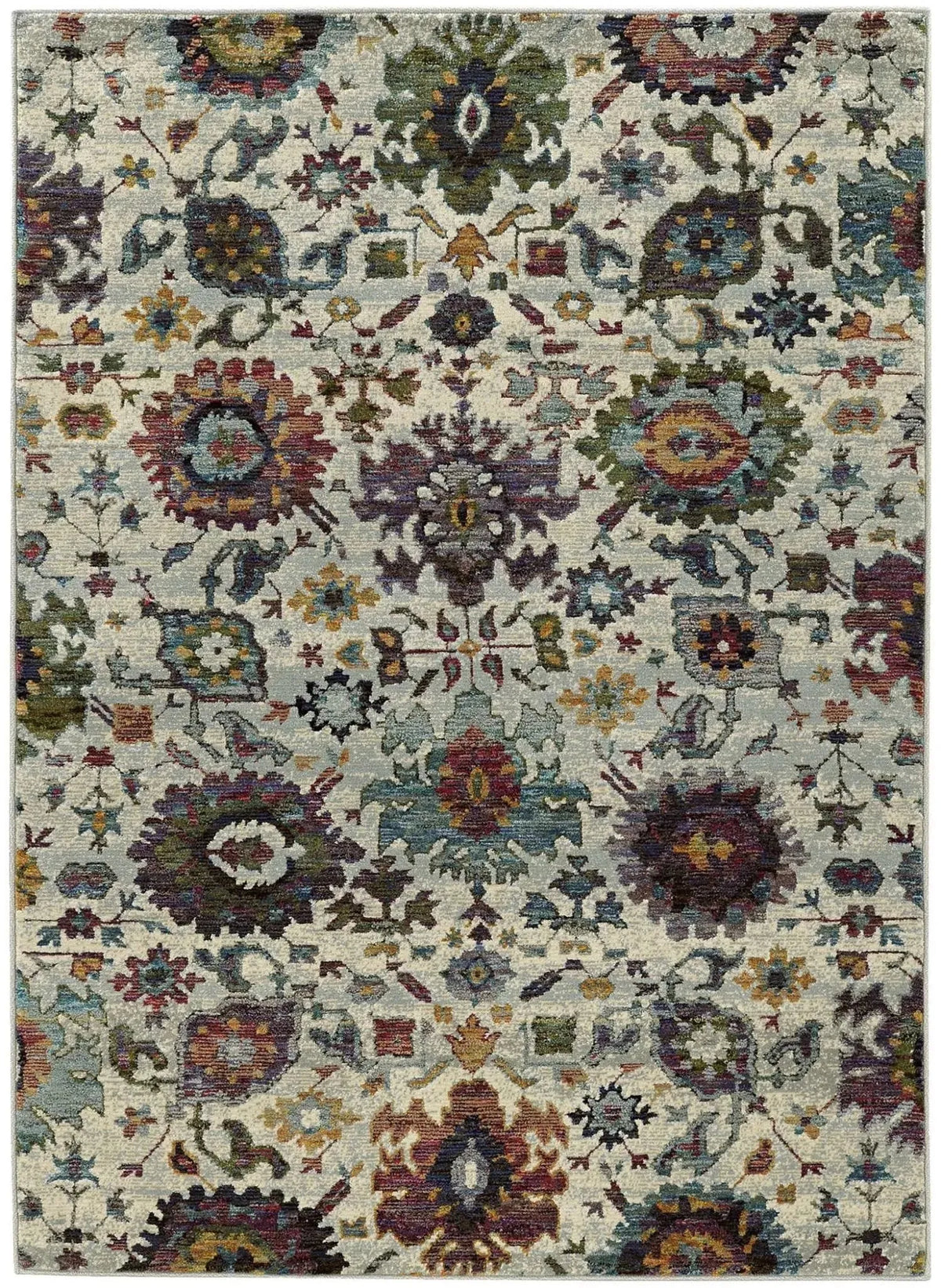 Andorra 7129A Stone/ Multi Rug