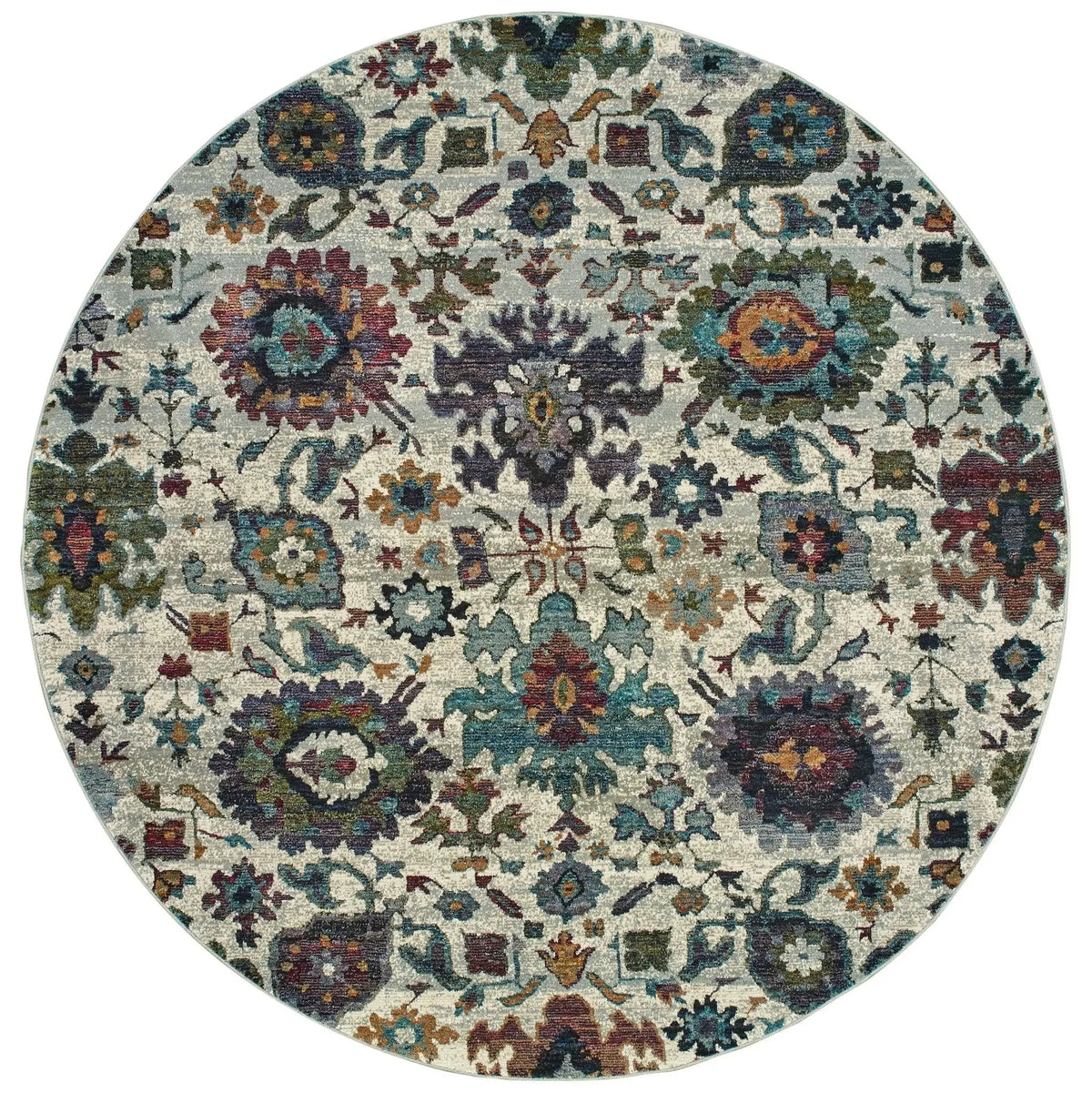 Andorra 7129A Stone/ Multi Rug