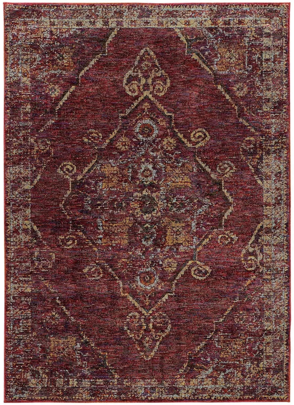 Andorra 7135E Red/ Gold Rug