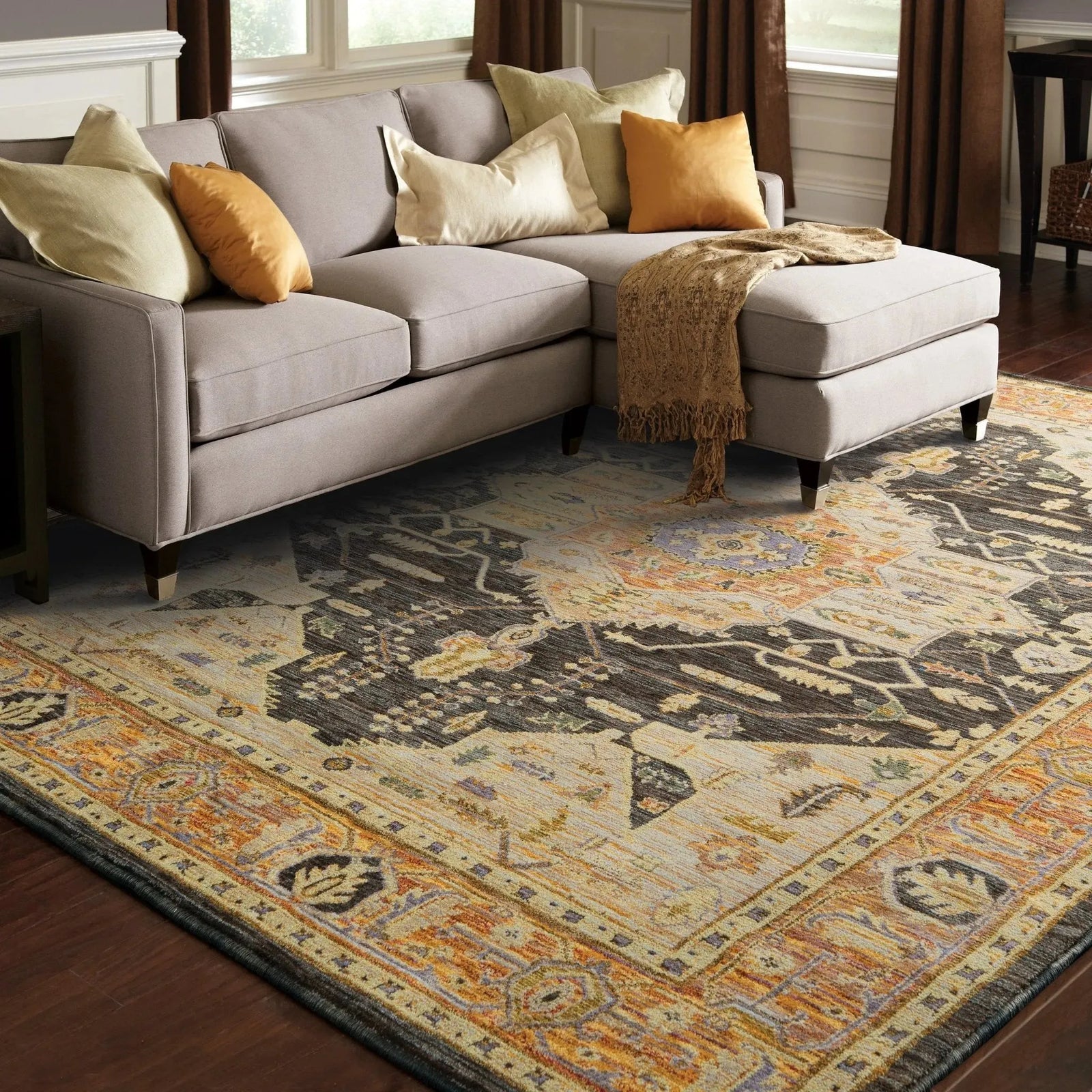 Andorra 7138B Gold/ Grey Rug