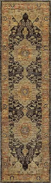 Andorra 7138B Gold/ Grey Rug