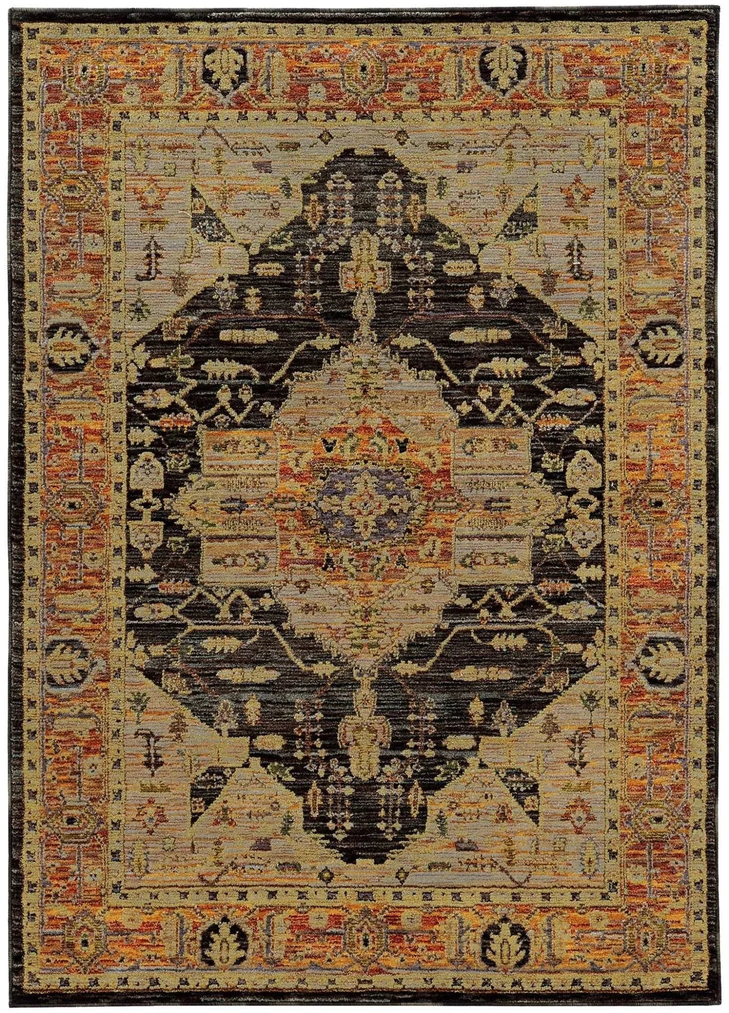 Andorra 7138B Gold/ Grey Rug