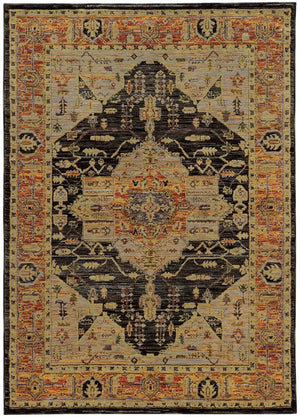 Andorra 7138B Gold/ Grey Rug