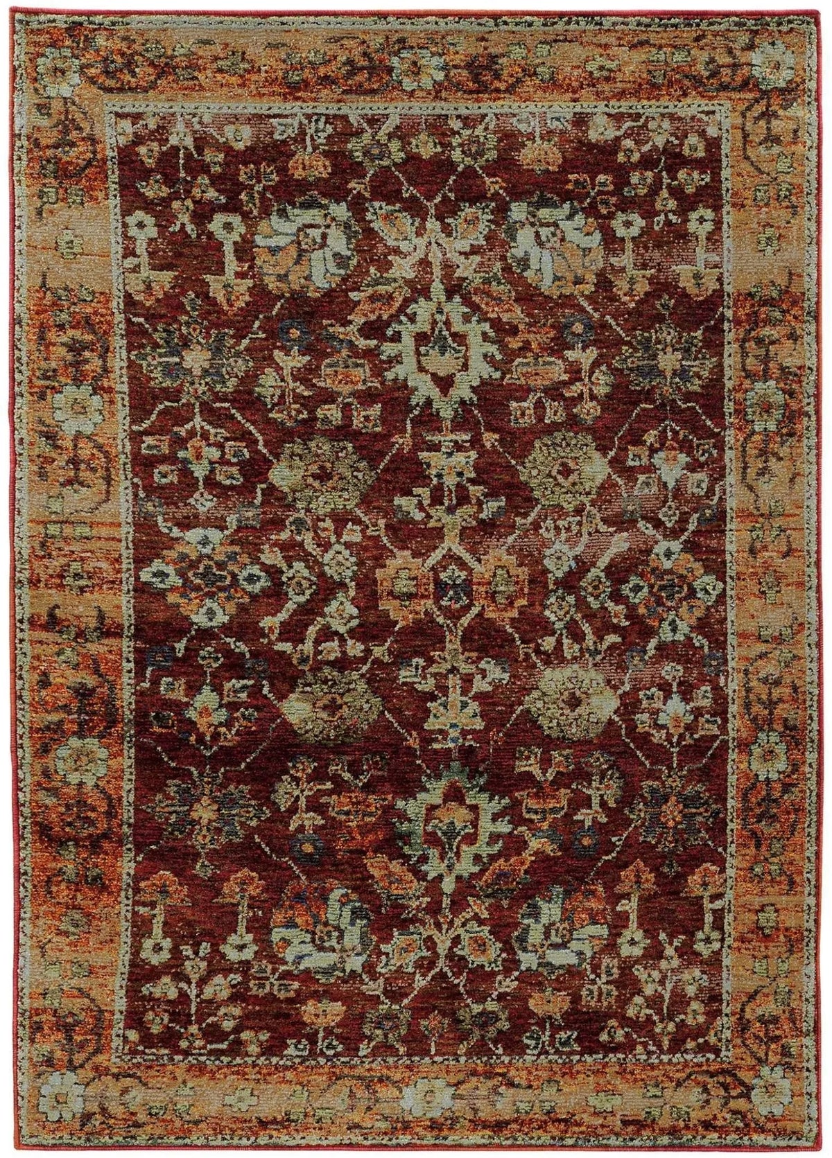 Andorra 7154A Red/ Gold Rug