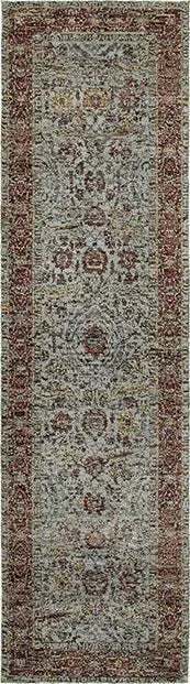 Andorra 7155A Blue/ Red Rug