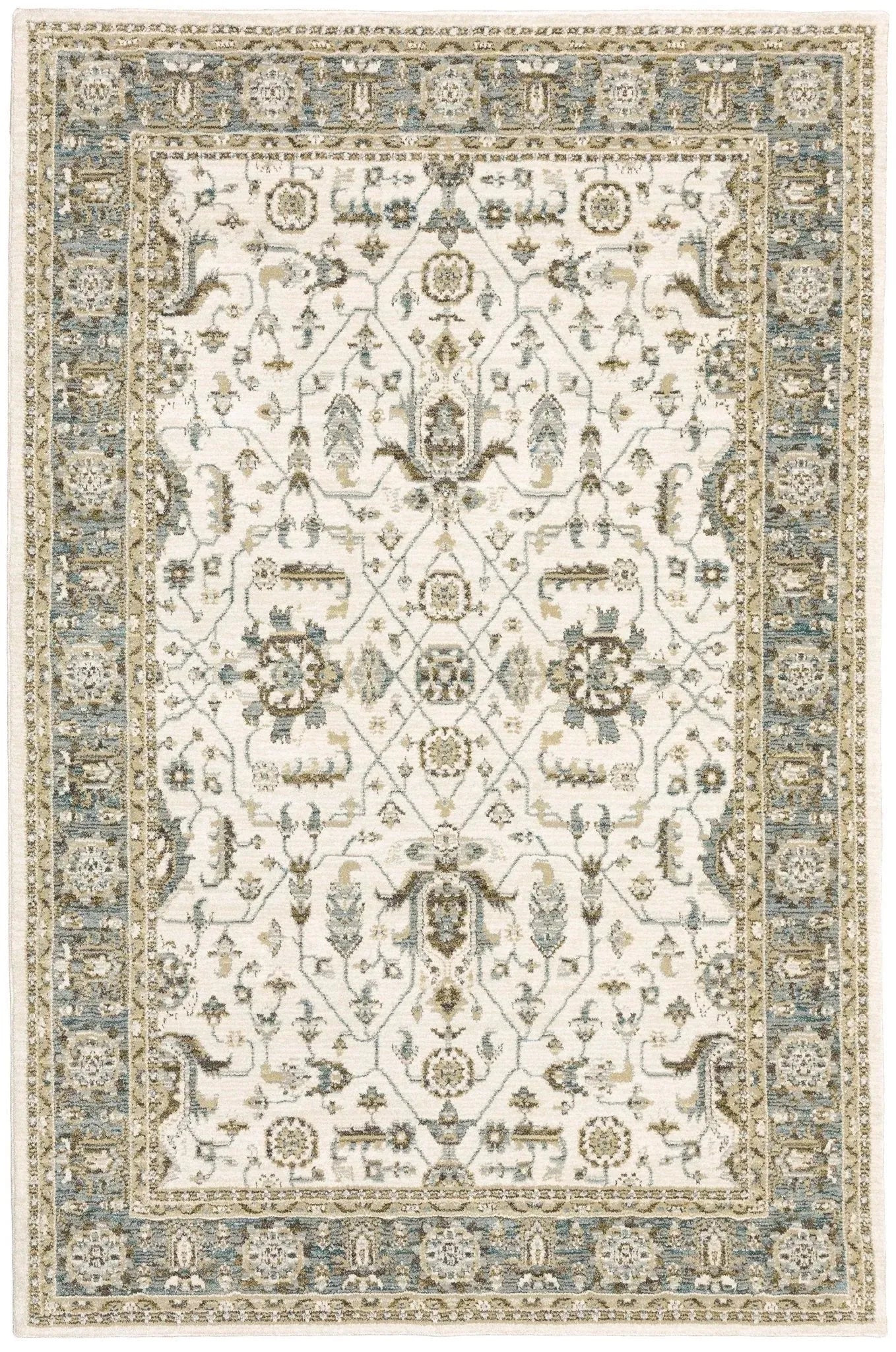 Andorra 9537P Ivory/Blue Rug