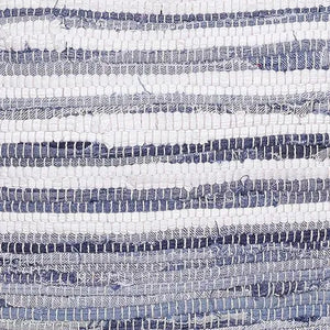 Andros 34123WHT White/Blue Pouf