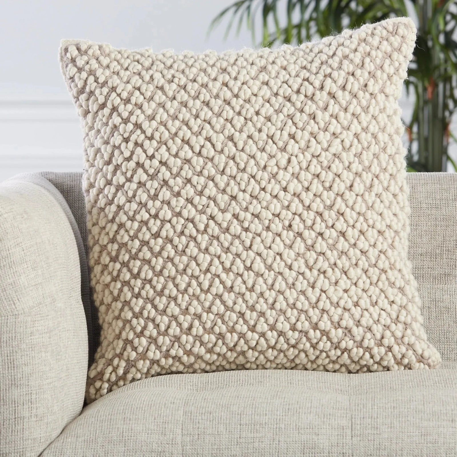 Angora Ago03 Madur Light Taupe/Ivory Pillow