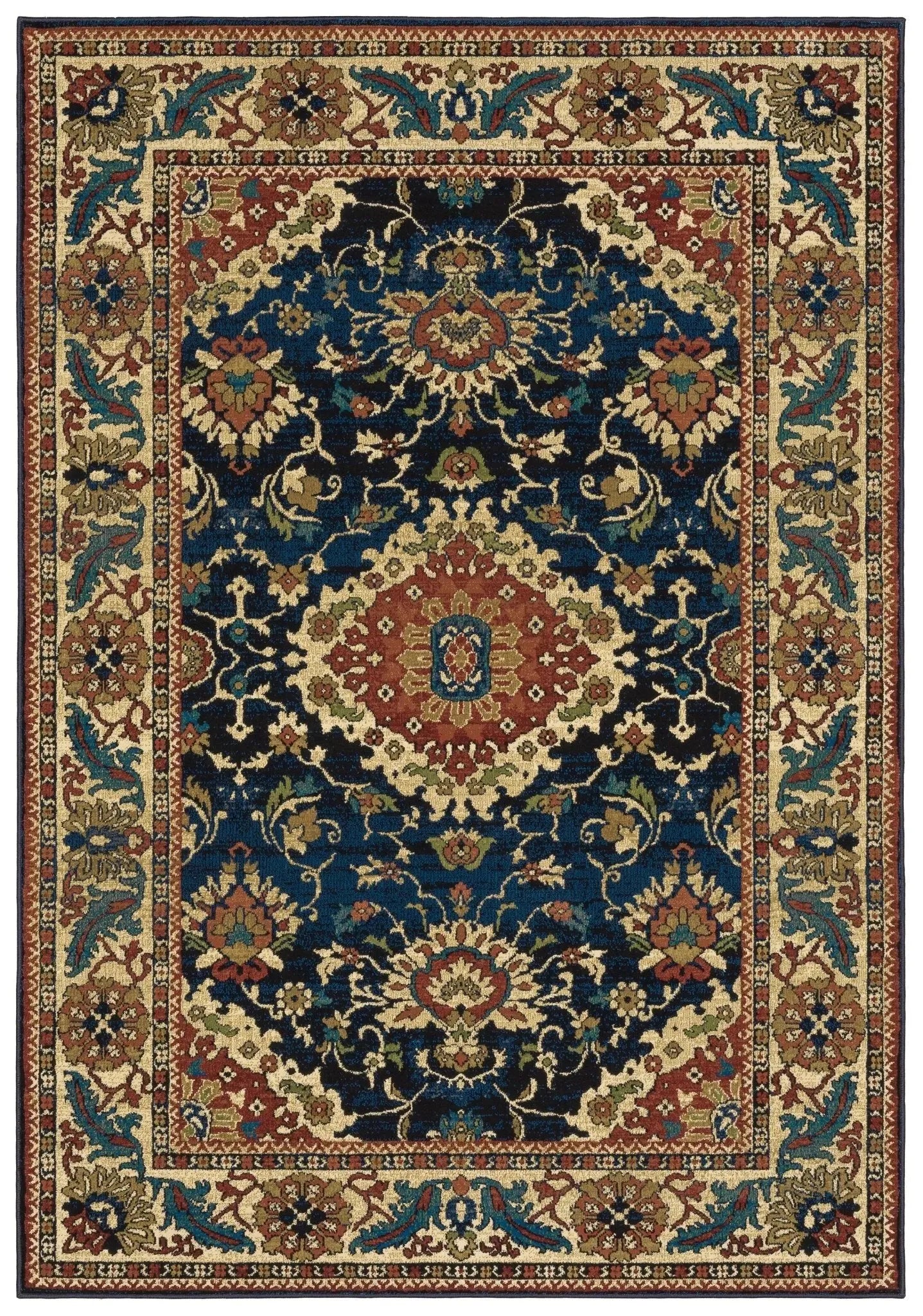 Ankara 1803B Blue/Red Rug