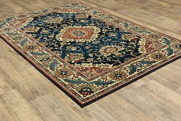Ankara 1803B Blue/Red Rug