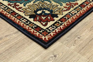 Ankara 1803B Blue/Red Rug