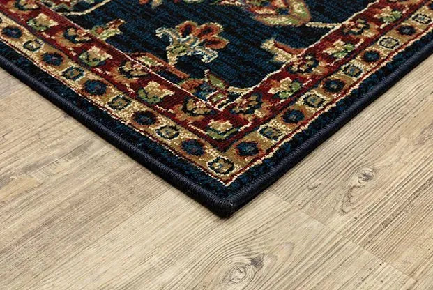 Ankara 531B Blue/Red Rug